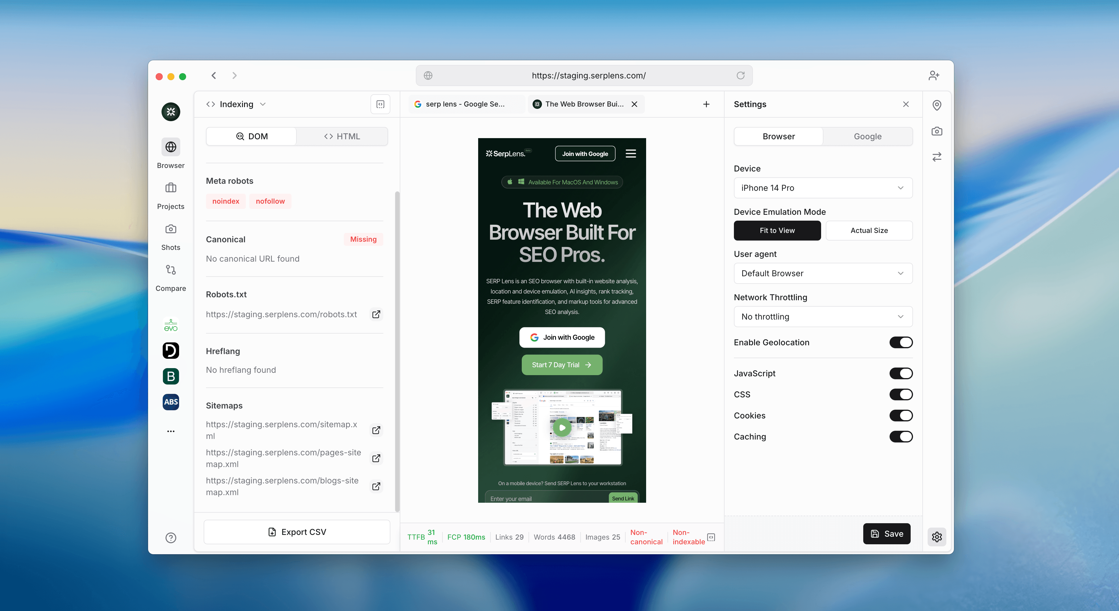 serp lens app preview